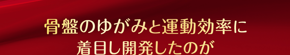 骨盤のゆがみと運動効率に着目し開発したのが